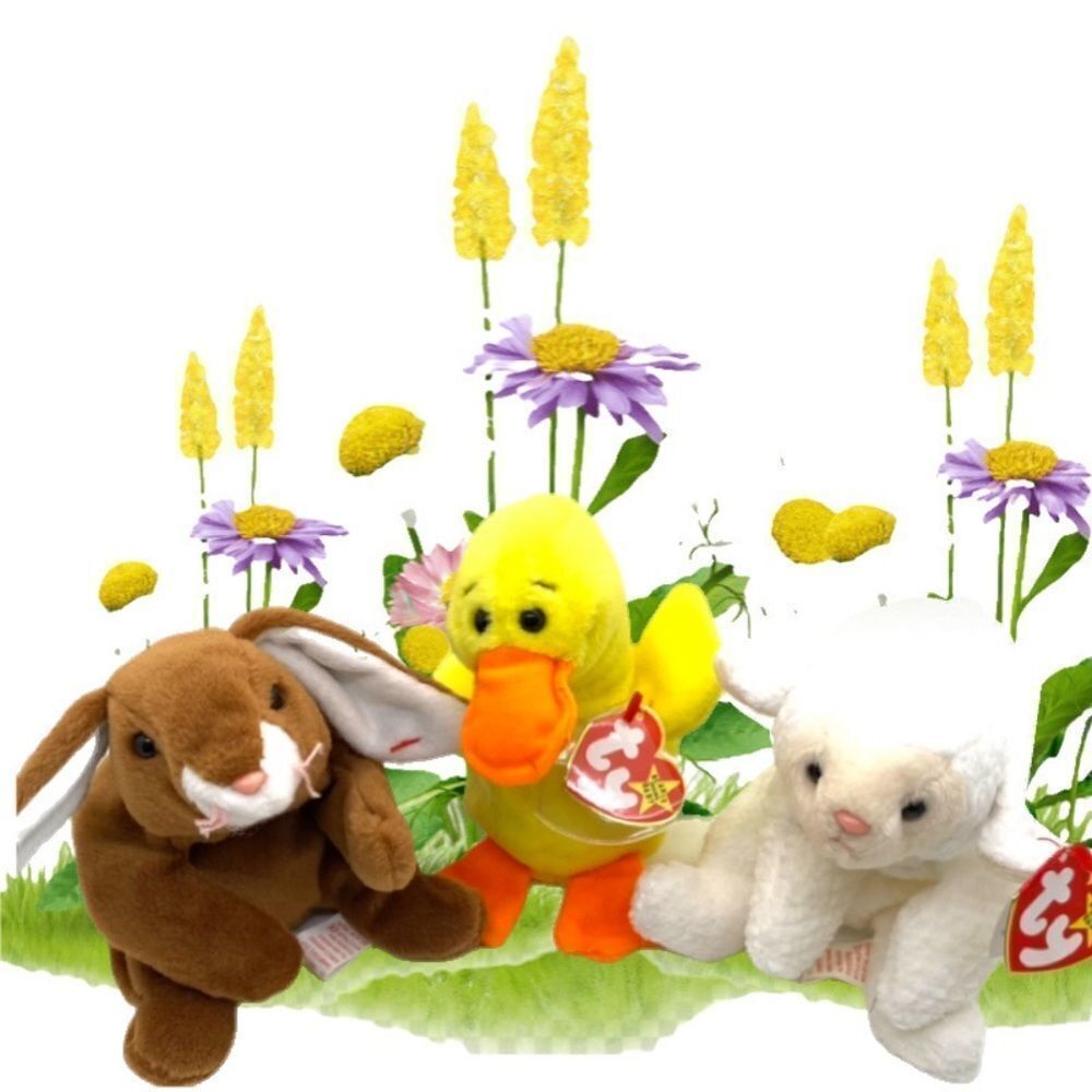 Easter Beanie Babies Plush Bundle of 3